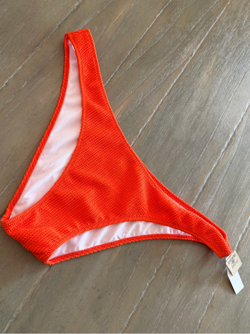 PINK Victoria's Secret Textured Orange Bikini Bottom
